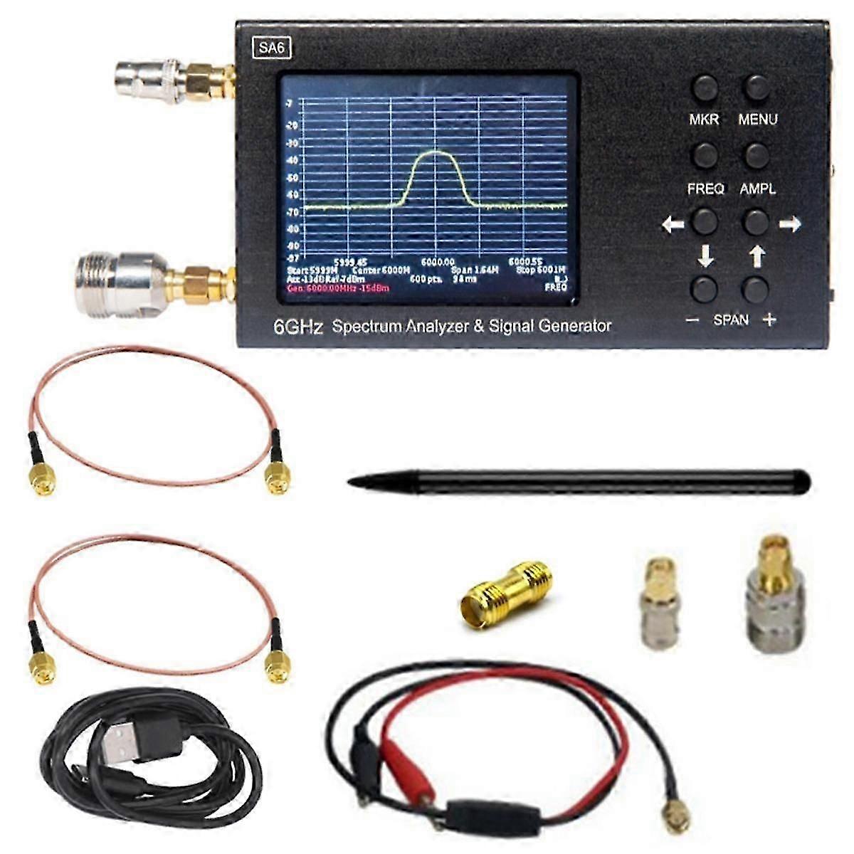 New SA6 Portable 6GHz Spectrum Analyzer & Signal Genertor TO, 2G, 3G, 4G, LTE, CDMA, DCS, GSM, GPRS,GLONASS JP