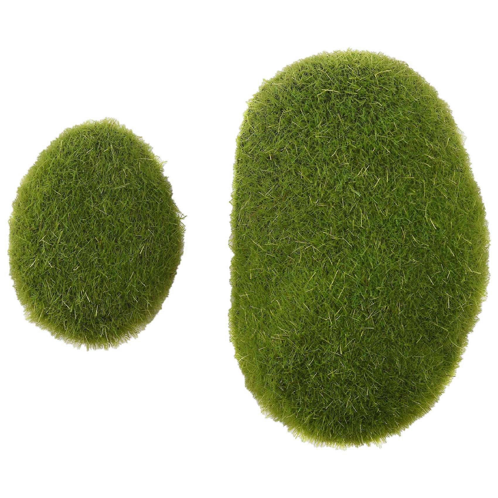 20 Pieces 2 Sizes Rocks Faux Moss Covered Stones