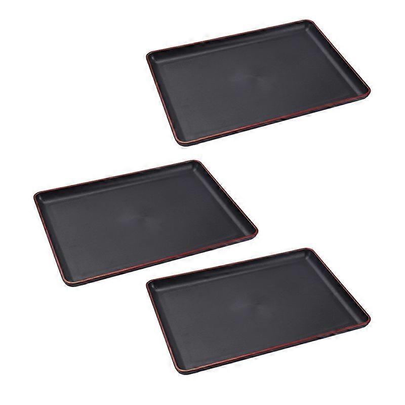 3 Pcs Serving Tray Rectangular Fast Food Tray Multipurpose For Kitchen Restaurant Hotel