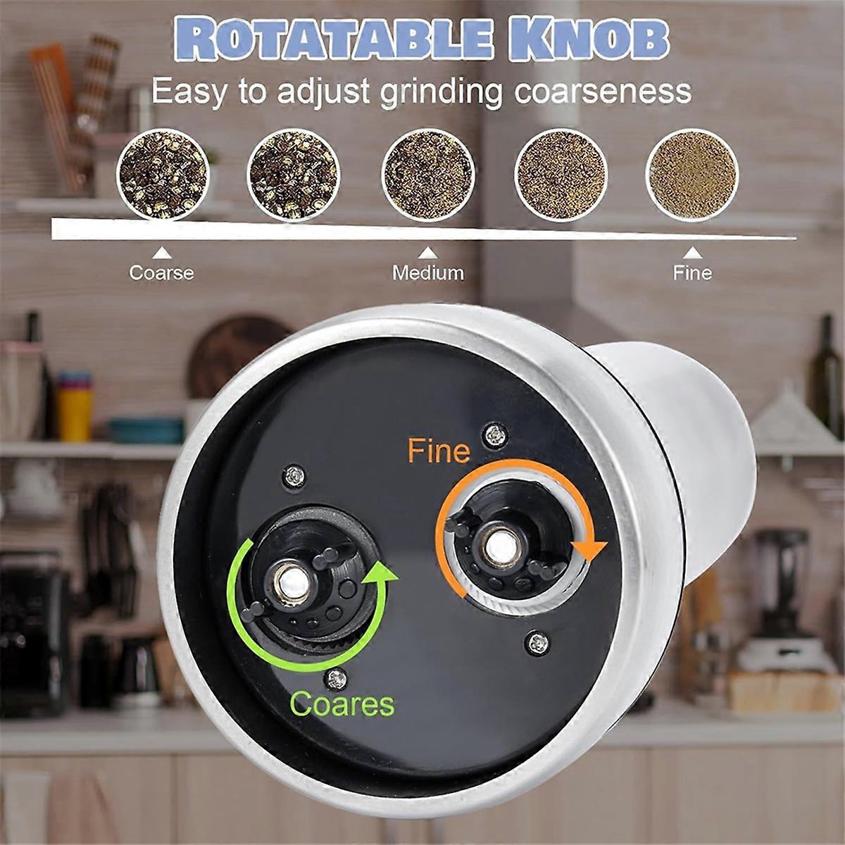 Electric Salt and Pepper Grinder Set