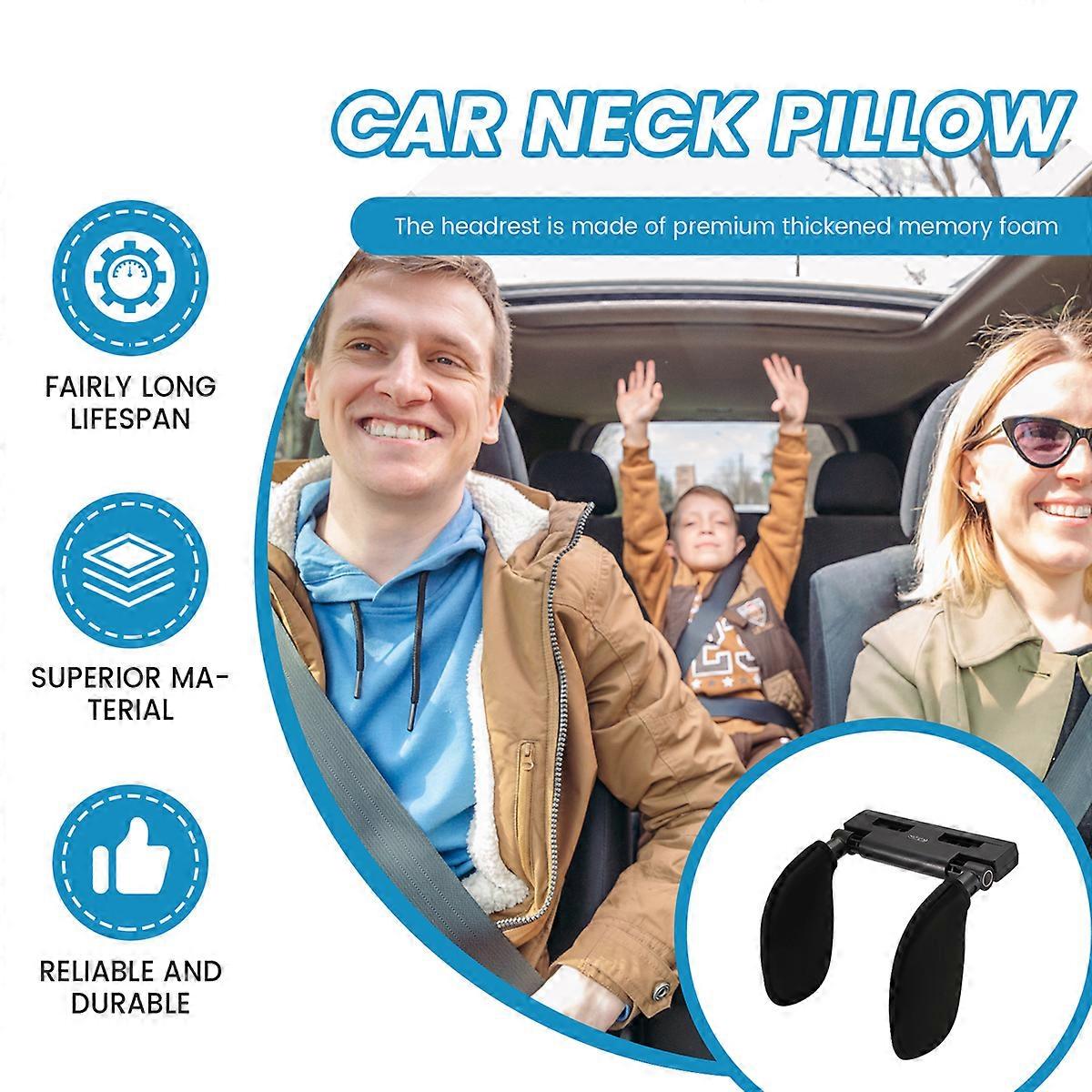 Car Neck Headrest Pillow Adjustable Angle Support Travel Rest