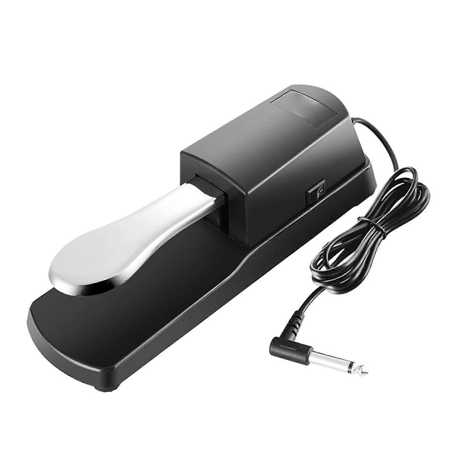 Pedal for Keyboard, Sovvid Universal Foot Pedal for All Brands Electronic Keyboards, Roland,Behringer, Korg, ,etc Silver