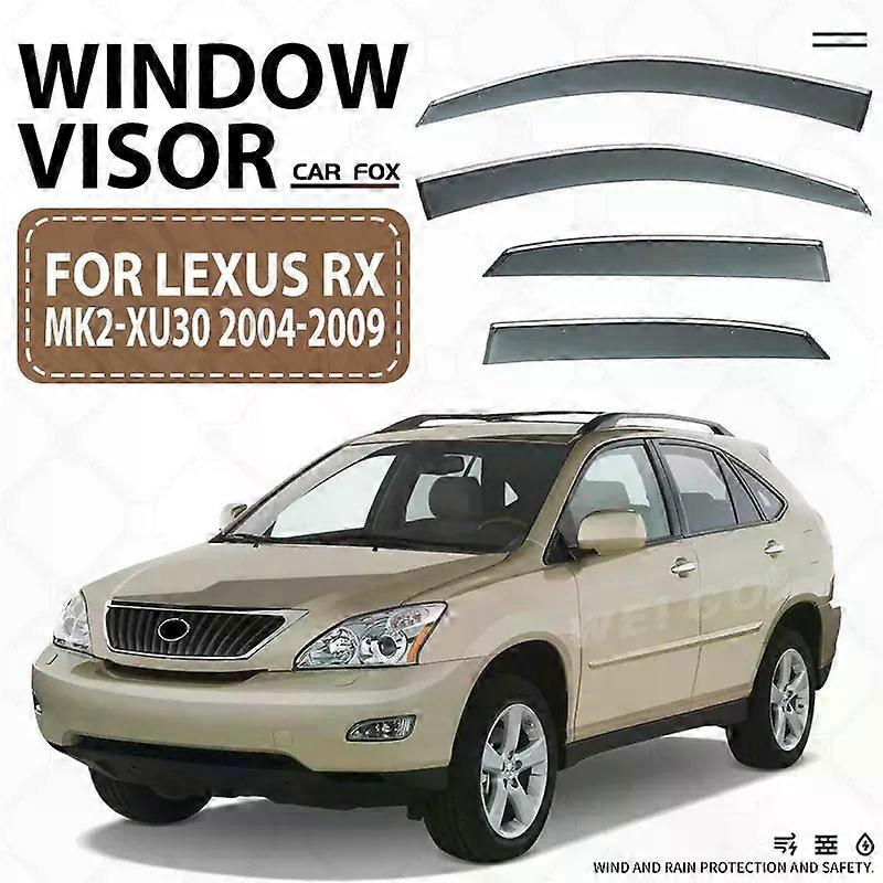 Ισχύει για: Για Lexus RX MK2 XU30 2004-2009 Γείσο παραθύρου Αποχρώσεις εξαερισμού Ventvisor Ανεμοθραύστες Γείσα Γείσο βροχής