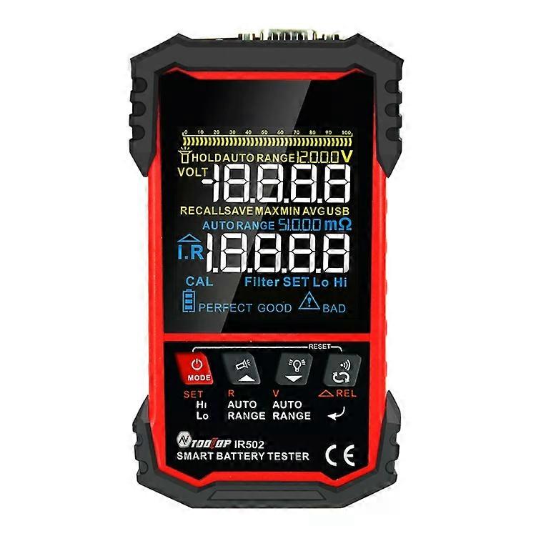 Battery Internal Resistance Tester Lead-Acid Alkaline Lithium Battery Tester IR502