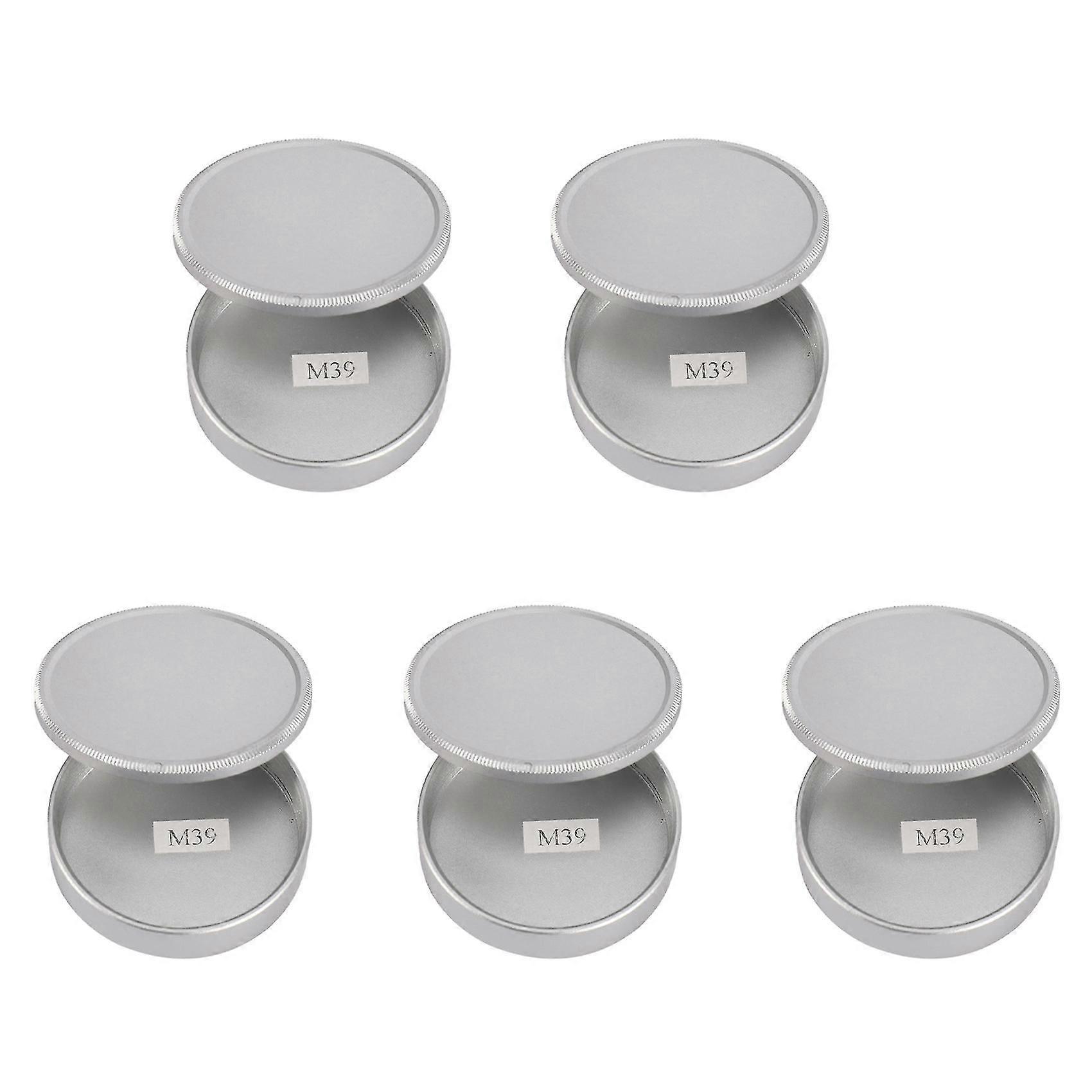 10x Metal Body Cap And Lens Rear Cap Set For M39 Ltm Lsm Screw Mount Mcm39ssilver