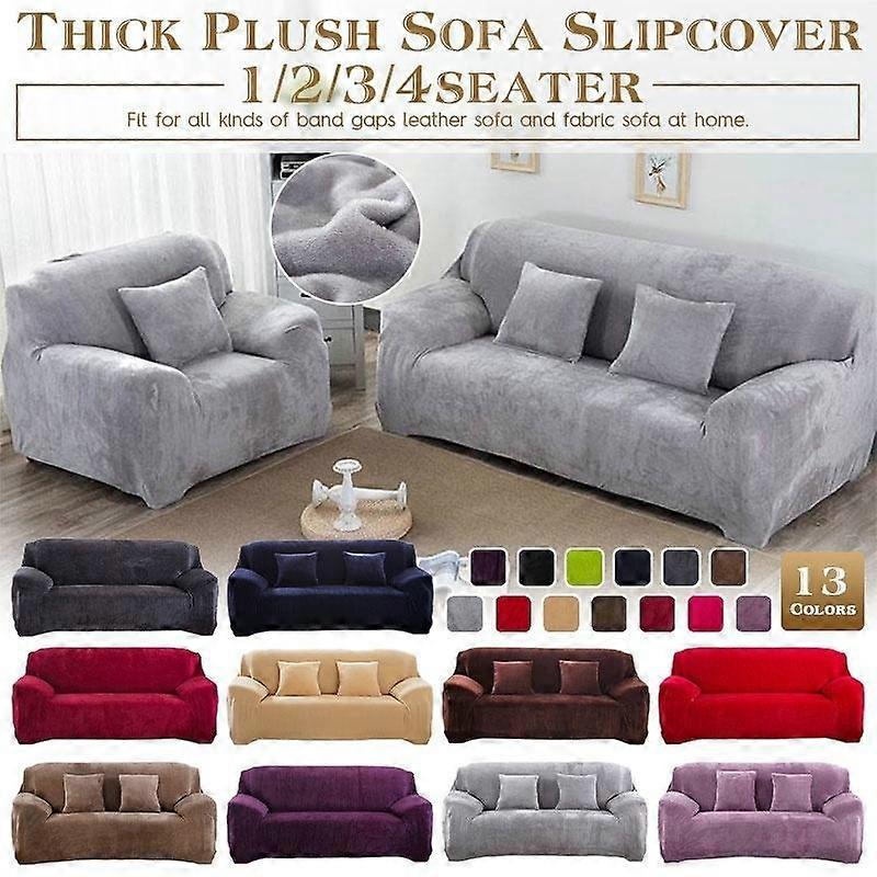 1-4-sits Soffa täcker Retro Recliner Soffa Cover Soft Couch Slipcover 17 färger