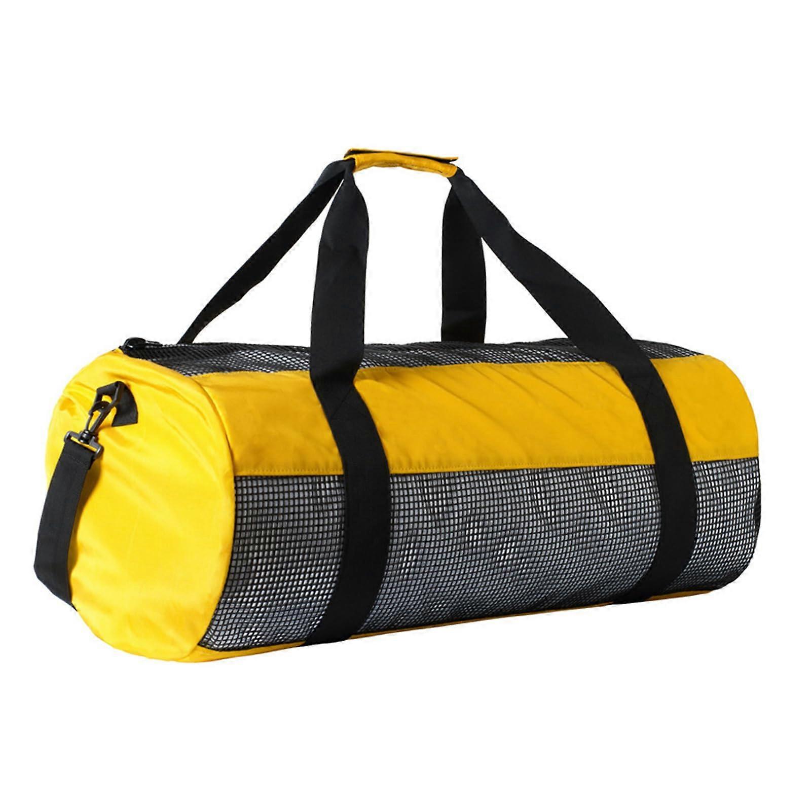 Dive Bag for Gear Snorkel Bag Dive Gear Bag Foldable Mesh Design Easy to Carry for Diving Snorkeling Surfing PVC Nylon Zipper