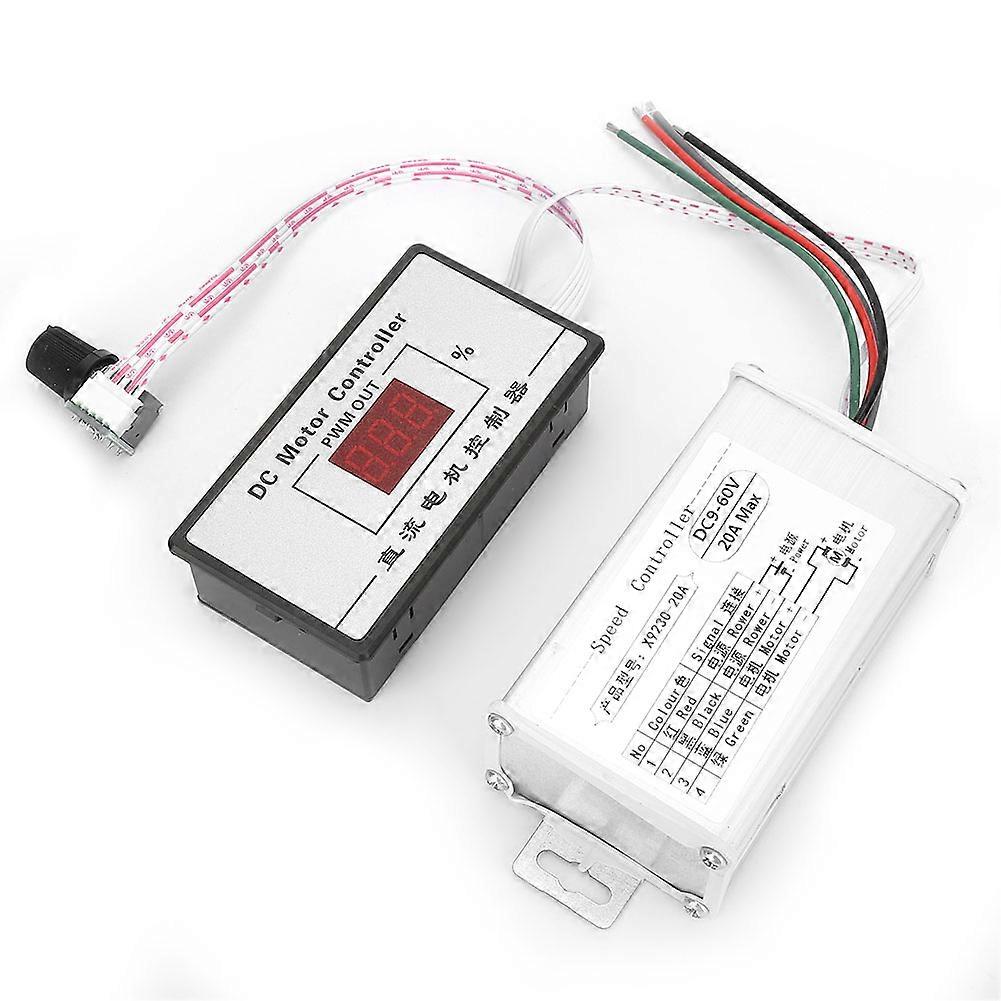 DC Digital Brush Motor Speed Controller 9~60V Motor Speed Governor Regulator 20A