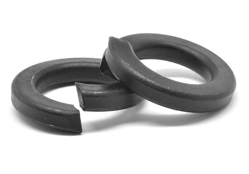 1/2" Grade 8 Regular Split Lock Washer, Alloy Steel, Black Oxide Finish, Pack of 100 for Heavy-Duty Applications