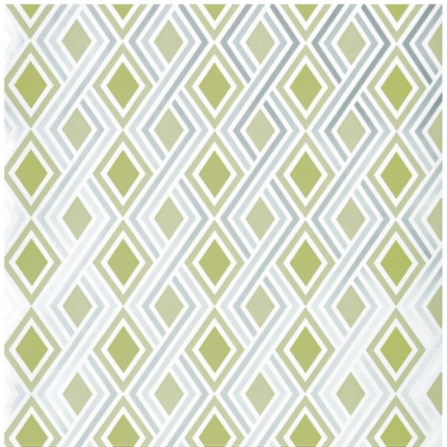 Prestigious Textiles Halcyon Gooseberry Geometric Green Wallpaper