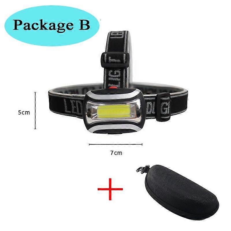 Mini Linterna frontal LED E5 COB, resistente al agua, 4 modos de iluminación, ideal para cazar, acampar, pescar, montar a caballo o de noche