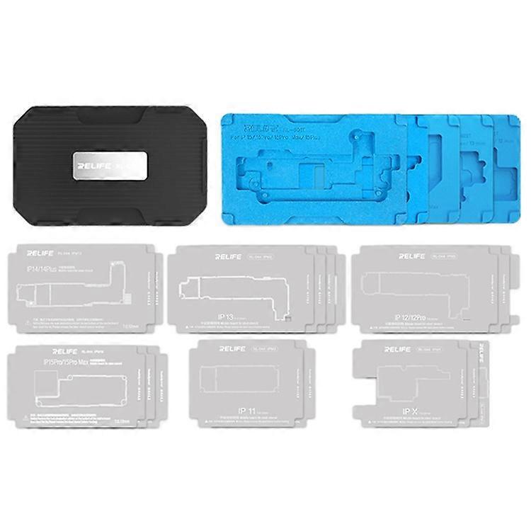 RELIFE RL-601T 22-in-1 Fixture Compatible For iPhone X-15 Pro Max Motherboard Middle Layer Board Plant Tin Platform