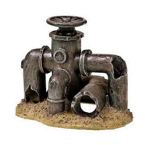 Blue Ribbon Pet Products Exotic Environments Pipes Aquarium Ornament with Valve, 1 Each / 5.5 Inches / Black