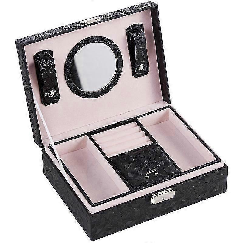 Double-Layer Large-Capacity Jewelry Storage Box With Lock