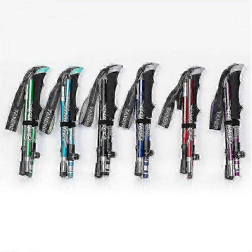5-section Walking Stick Antishock Folding Trekking Poles