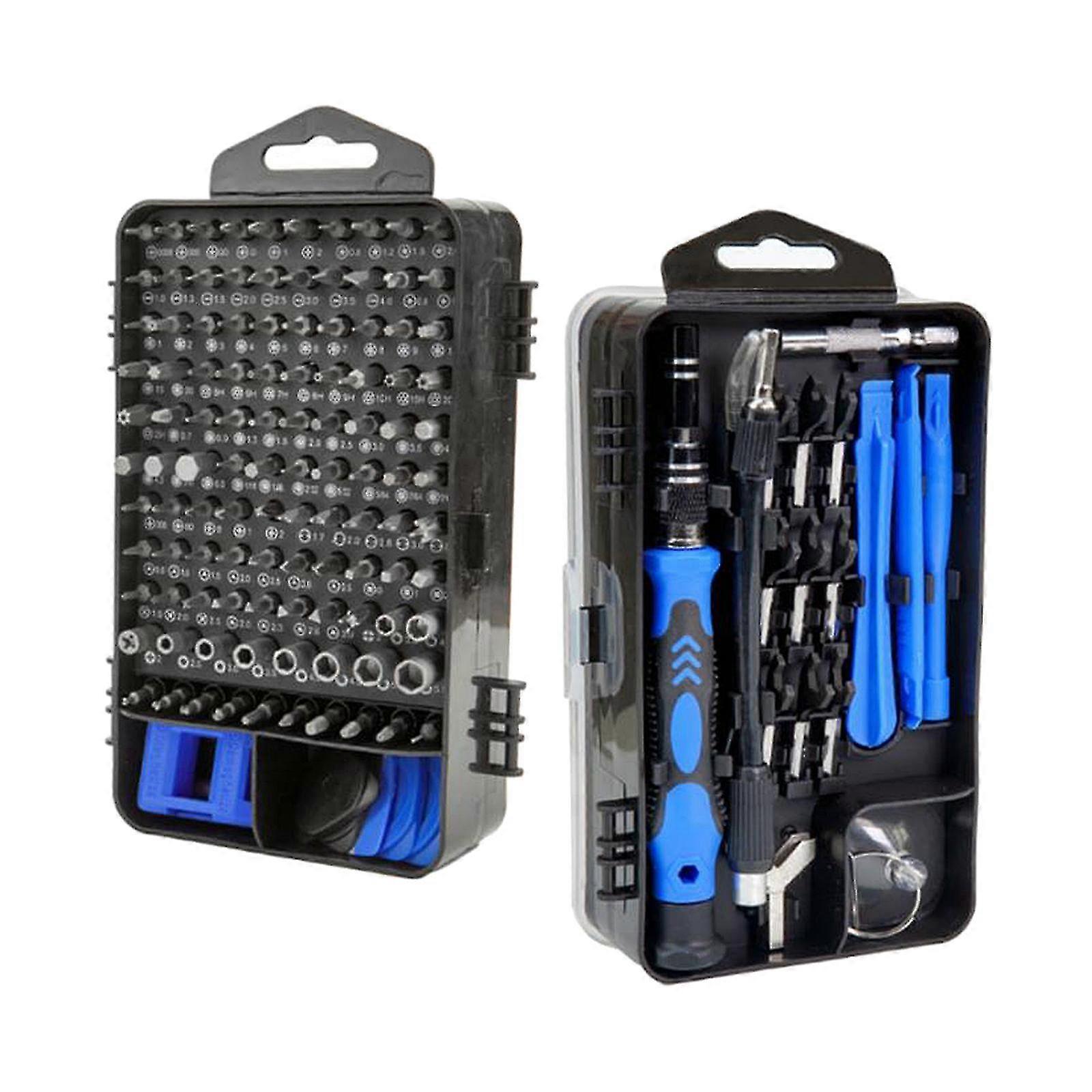 138 in 1 Screwdriver Kit Repair Tool Kits with Case for Cellphone DIY-color: Blue