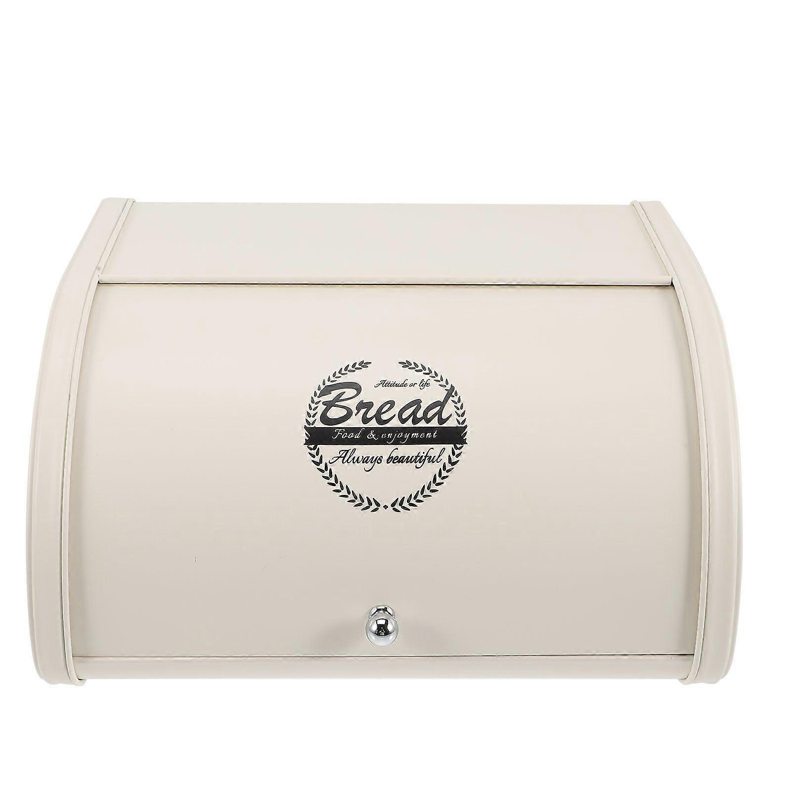 Bread Bin Farmhouse Bread Box Metal Bread Holder Desktop Bread Bin Corner Bread Box