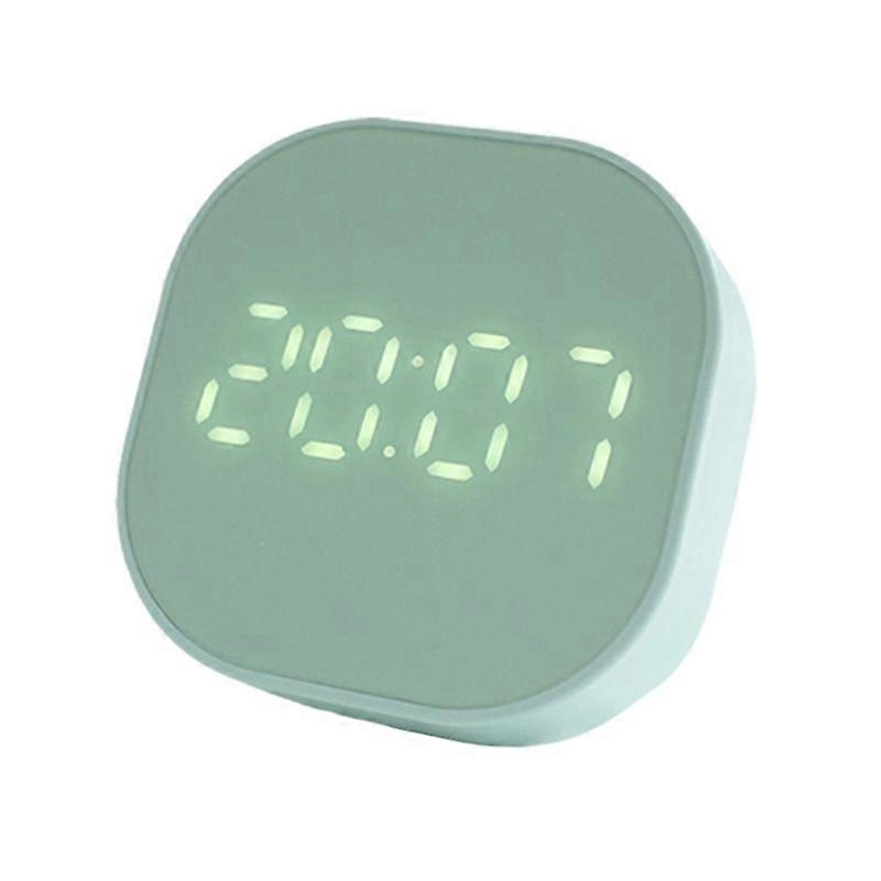 Magnetically Shower Wall Clock Temperature Display With Suction Cup Kitchen And Bathroom Touch Screen Timer Green