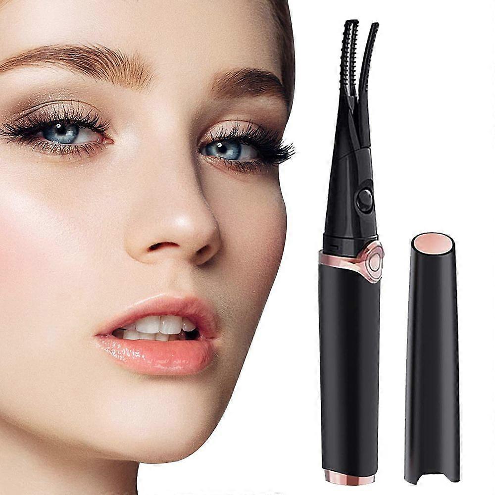 Heatable Eyelash Curler, Eyelash Curler, Heated Eyelash Curler, Portable Lash Curler with Cleaning Brush, Type C Interface / Quick Charge, Adjustable 