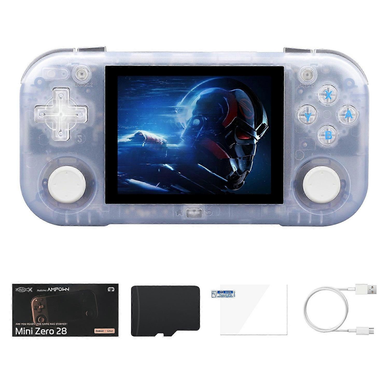 AMPOWN MINI ZERO 28 Handheld Game Console 64 Bit Android 2.8 Inch IPS Screen Retro Gaming Controller