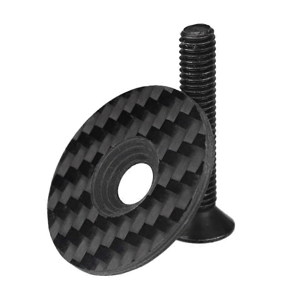 Handle Cap Bicycle Headset Cover for Mountain Bike and Road Cyclist, Carbon Fiber, Compatible with Standard Sizes