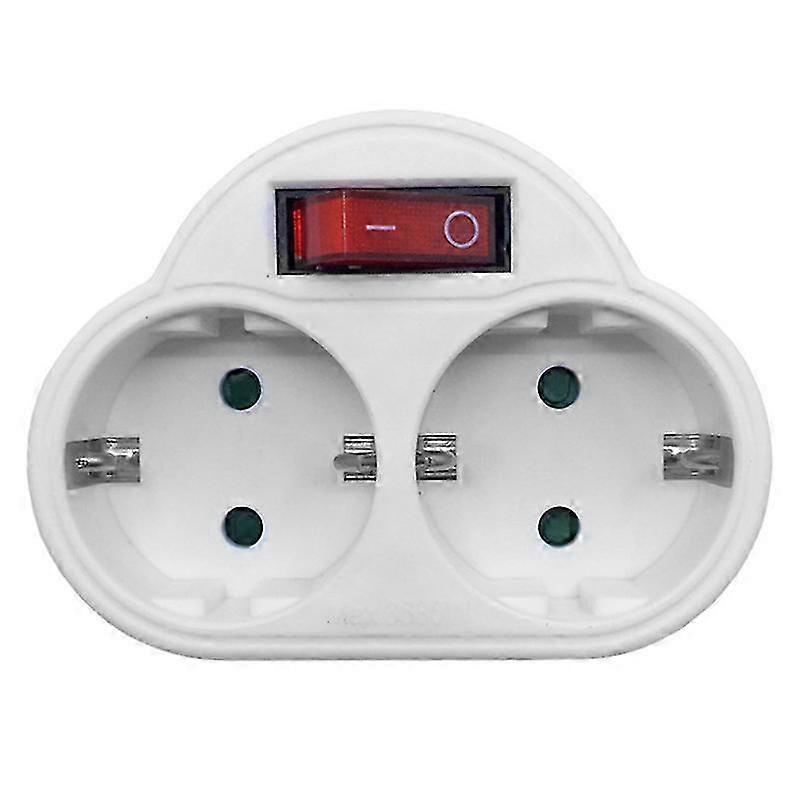 EU Standard Multiple Plug 250V 16A Double Socket Conversion Socket with Outlet Switch Plug Power Ada
