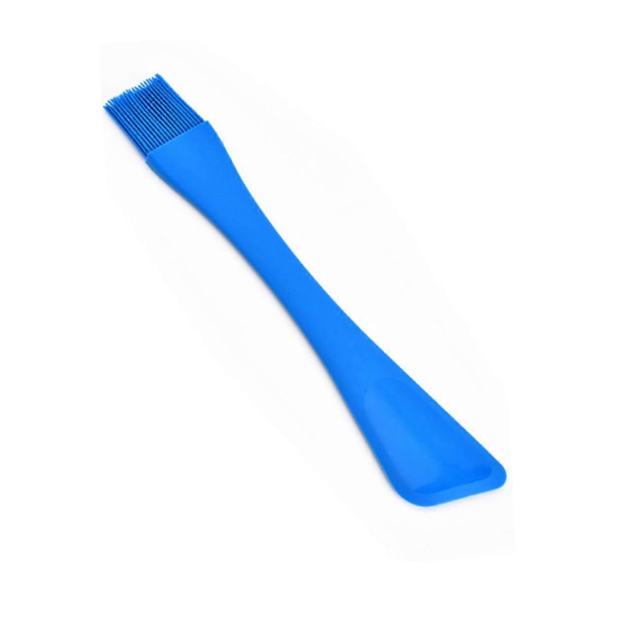 2part baking tool set made of silicone double brush/spatula for cakes and pastries nonstick coating comfortable to handle random color blue 26.5X5CM