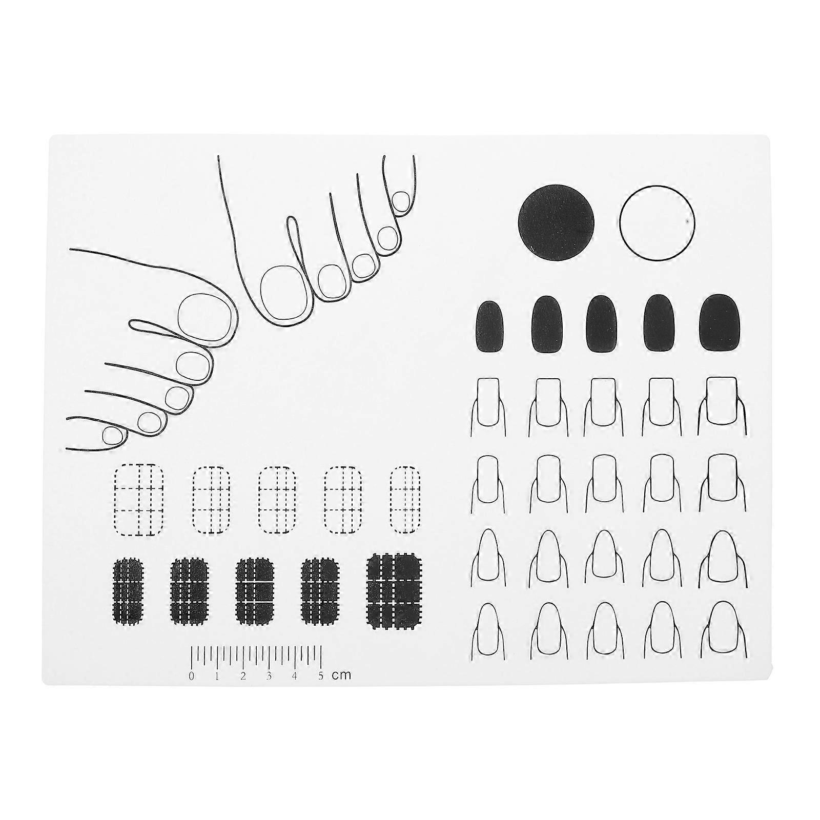 White Silicone Nail Table Mat for Manicure – Non Slip, Durable, Portable Surface for Nail Art Transfer, Mixing & Practice