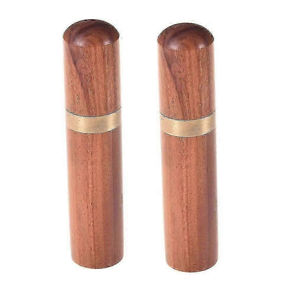 2 Pack Portable Wooden Toothpick Holder with Pocket Tooth Pick Dispenser and Needle Case, Includes 100 Toothpicks for Your Convenience