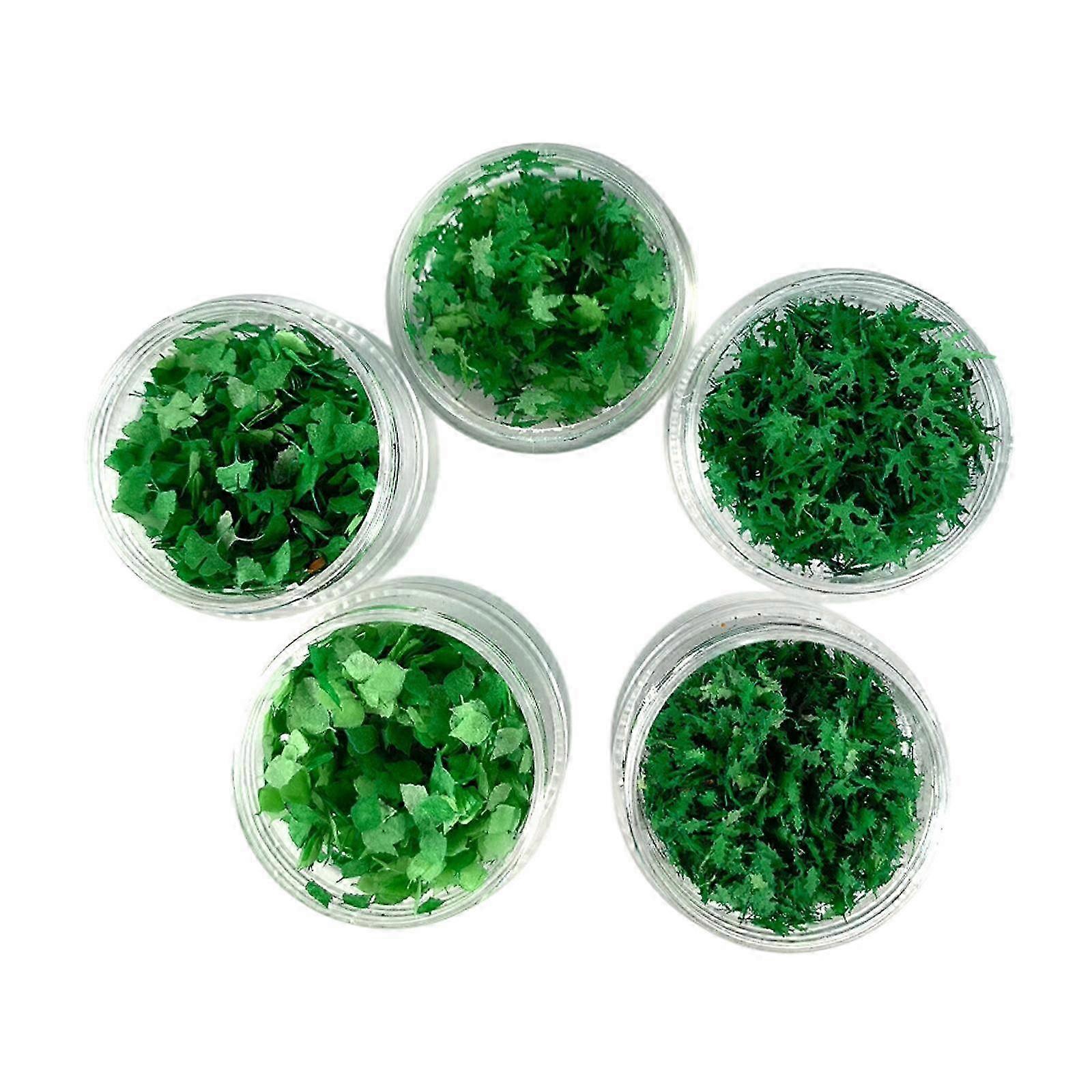 5 Pieces of Artificial Foliage for Gaming Terrain Train Models in Microlandscapes Design Style A