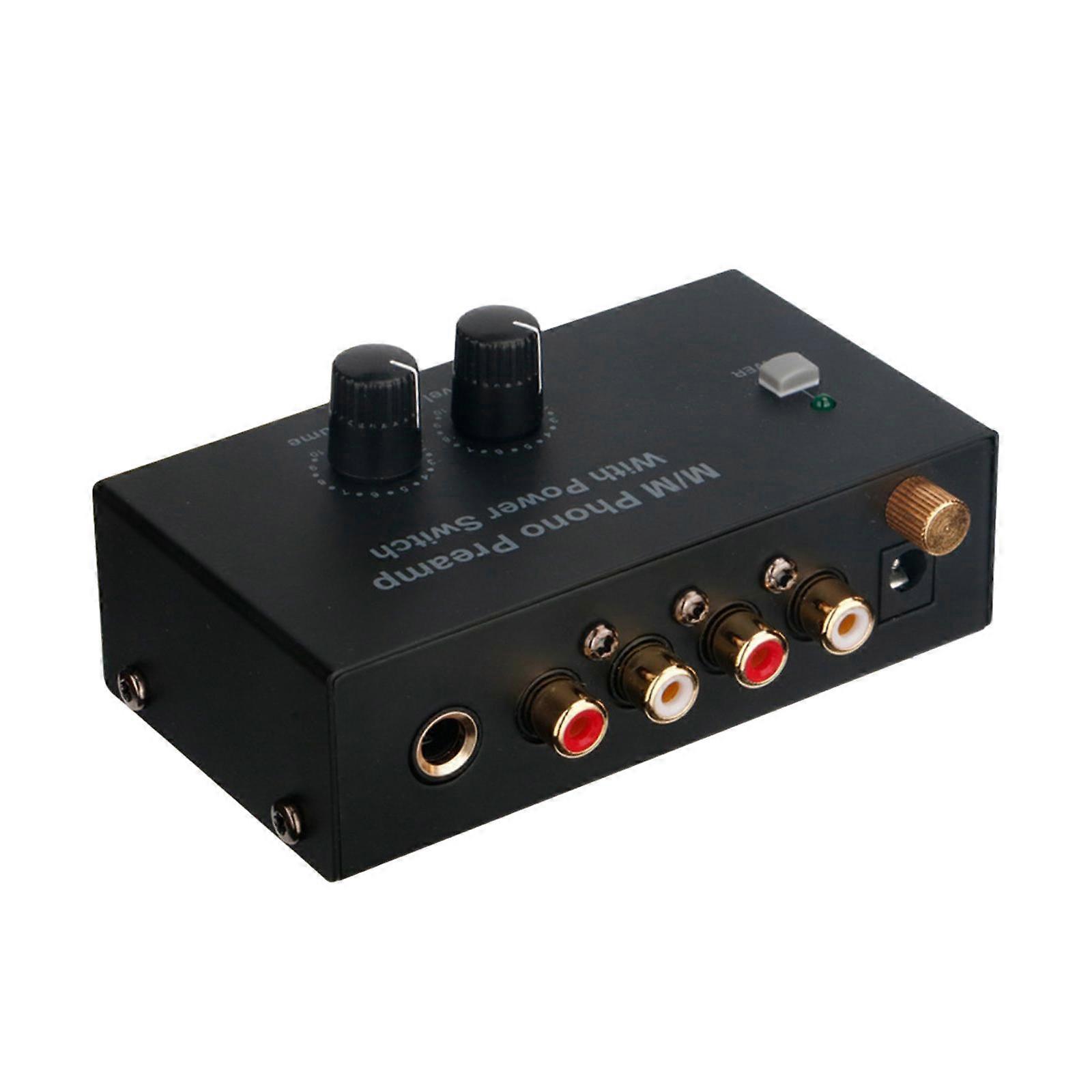 Phonograph Preamplifier Low Noise Audio Stereo for Meetings DJ Mixers Home