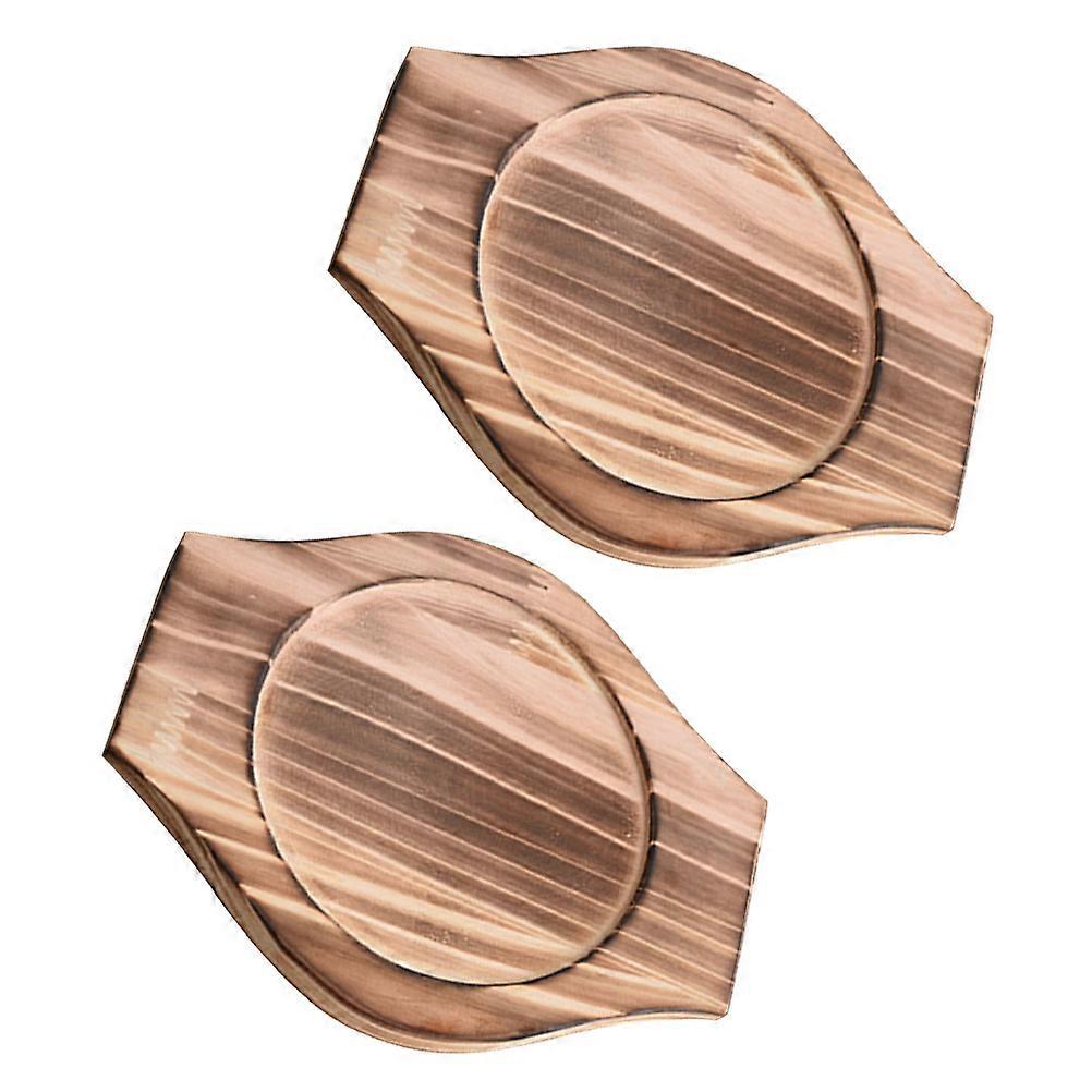 Multi-Function Casserole Holder Pot Mat Wooden for Household Use 2Pcs