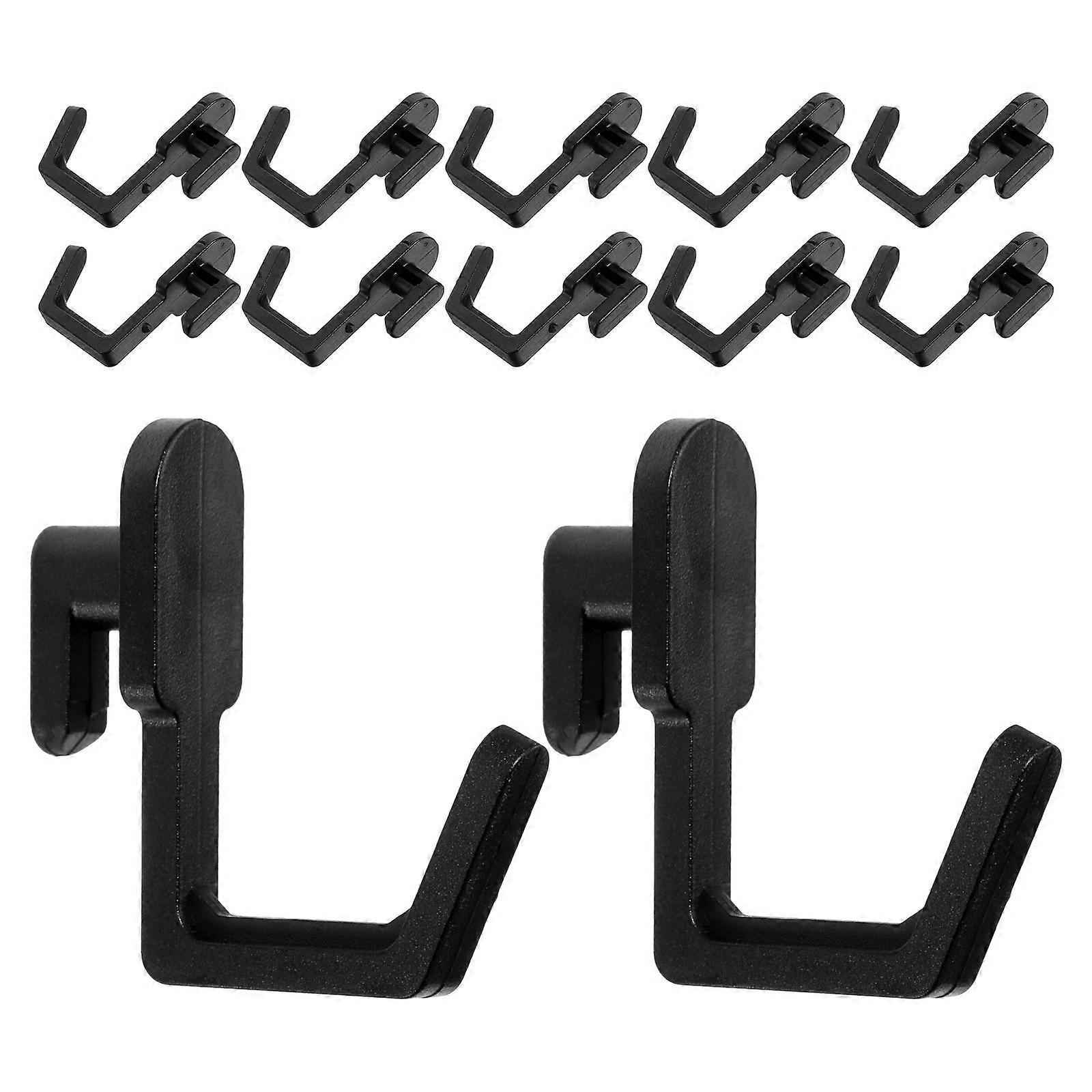 Pegboard Hook Utility Hook Garage Kitchen Bedroom Study Room Black Plastic for Storage 30Pcs