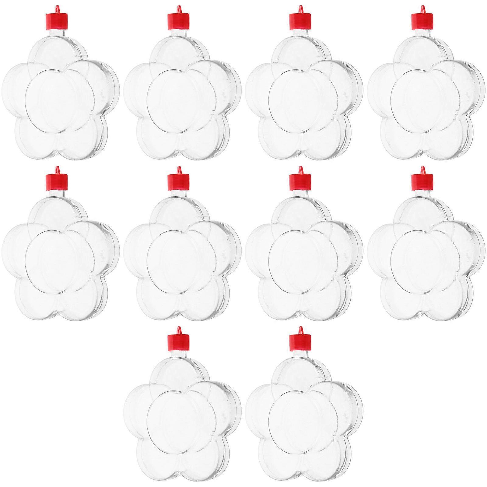 カラーサンドアートボトル透明プラスチックDIYクリエーションファンパーティー用品10個