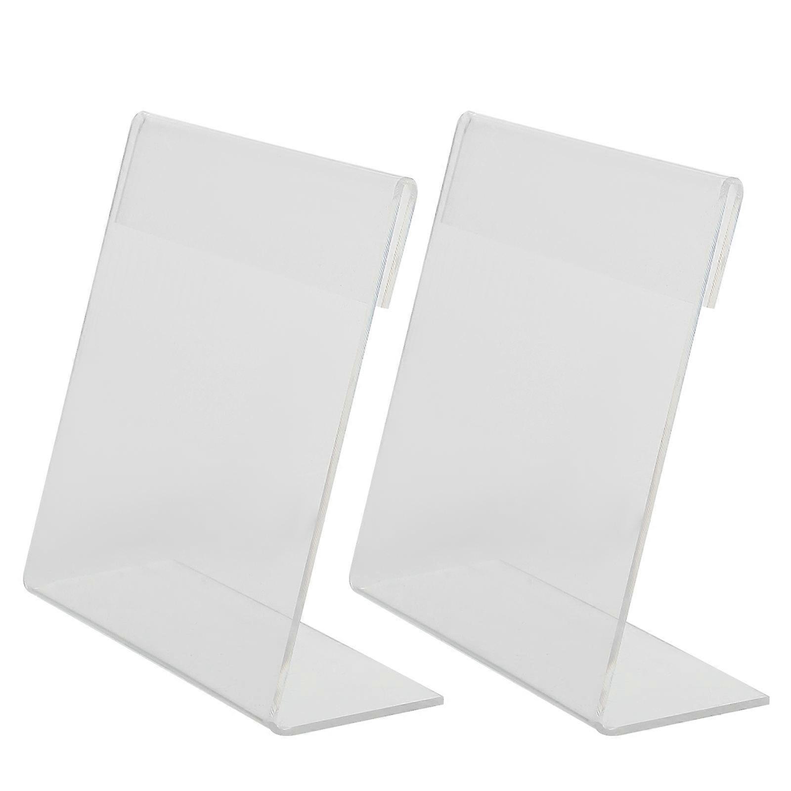 スタンド付きアクリル価格タグホルダー、スーパーマーケットおよび小売店用ラベルディスプレイスタンド、水平使用が簡単