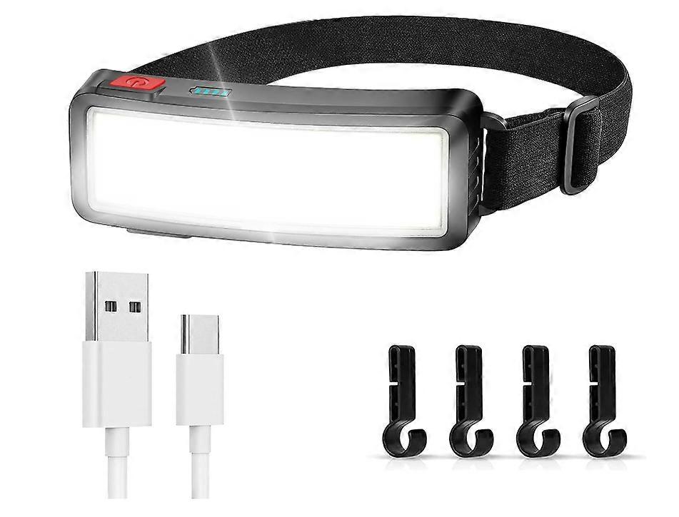 Head Torch,LED Super Bright Type-C Rechargeable Head Torch,260 Wide Beam Headlamp,IPX6 Waterproof 3 Lighting Modes Headlight(Black)