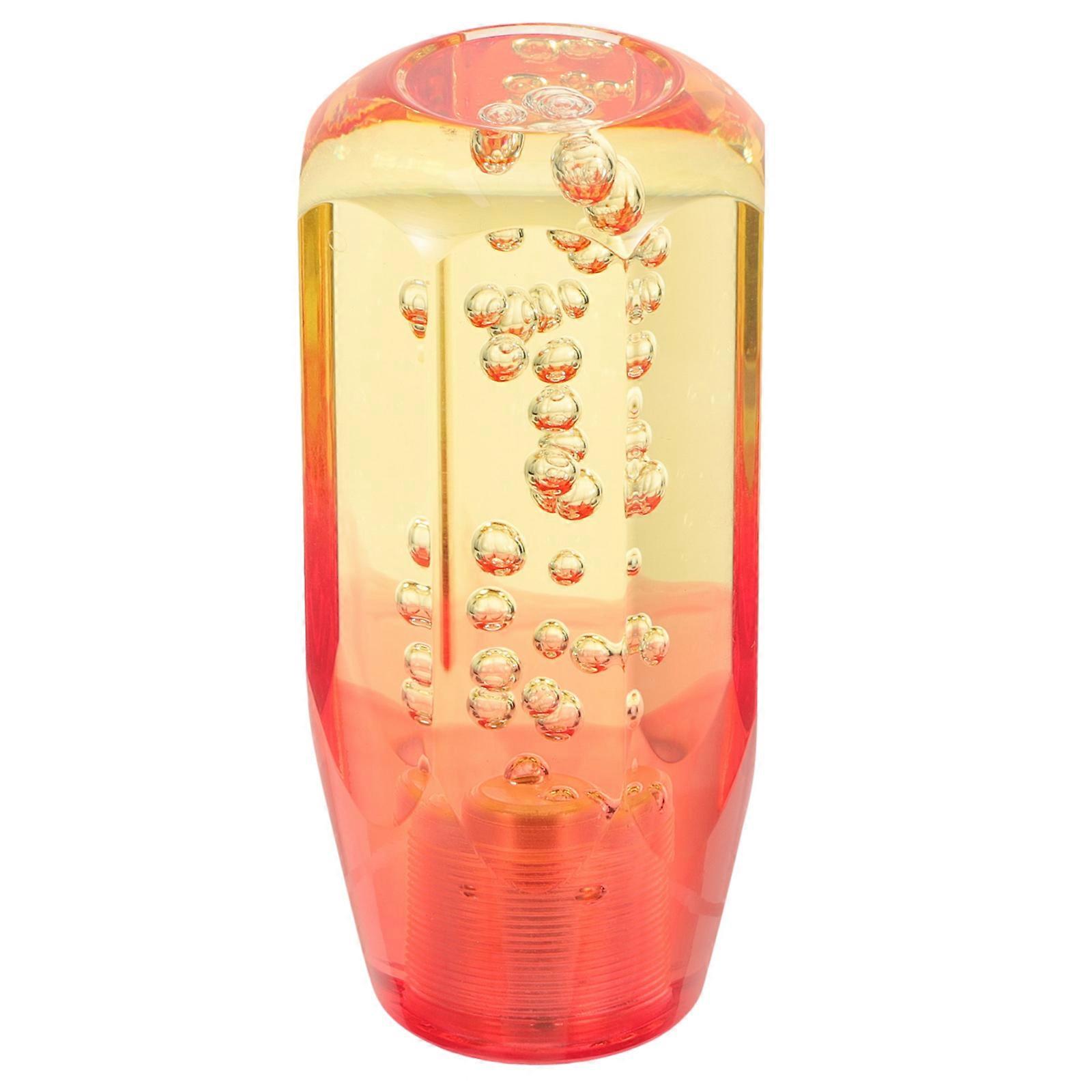 Automatic Gear Shift Knob Car Accessories Driving Experience Durable Octagonal Shape 3.93x1.97x1.97in Yellow 1Pack