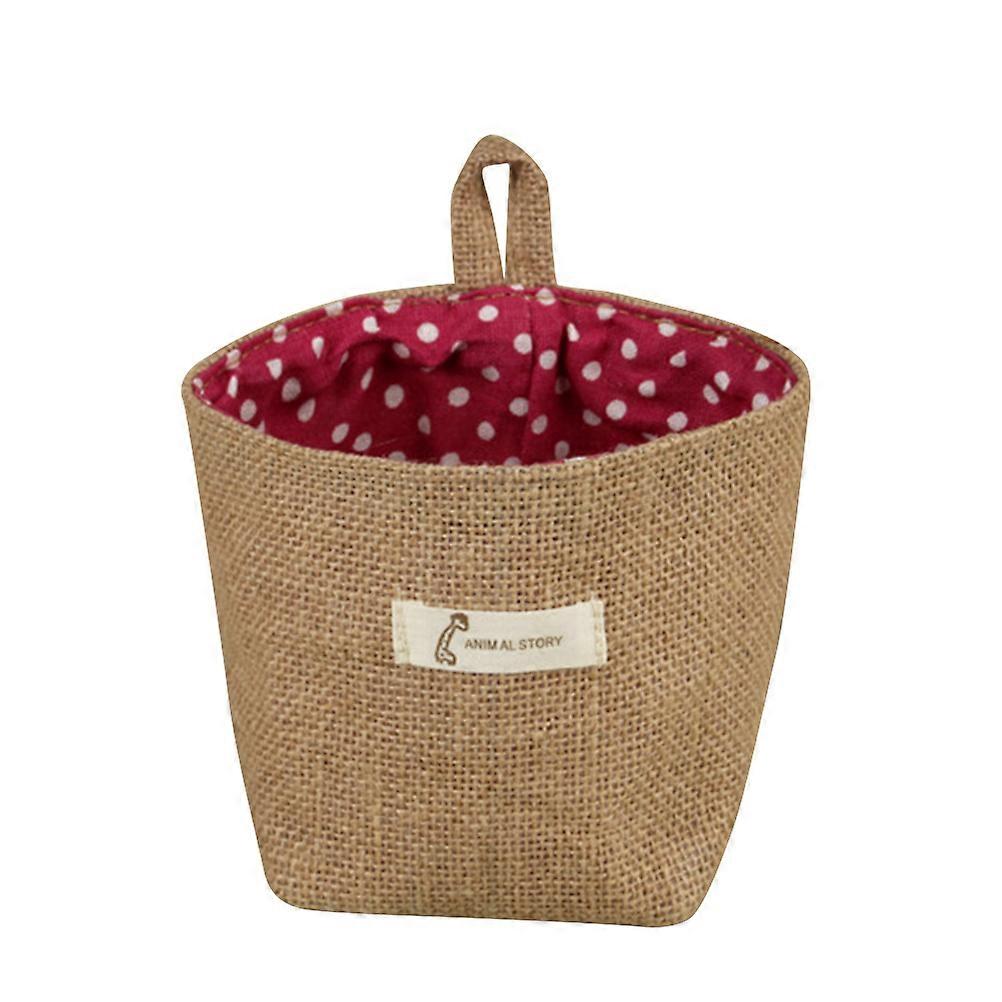 壁掛けバッグジュート収納ポーチ化粧品組織14.00X14.00X12.50CM通気性1パック