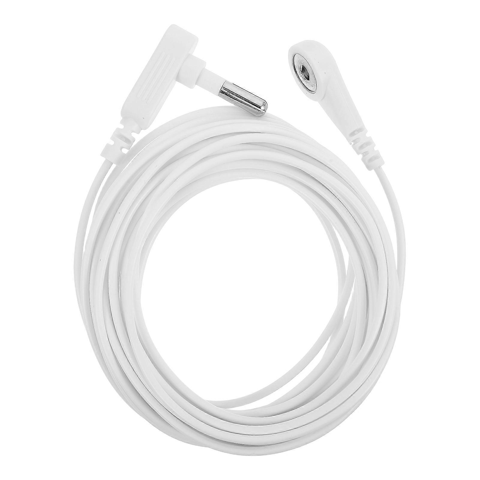 White Plastic Grounding Cord for Earthing Mats and Pads Replacement 1.5