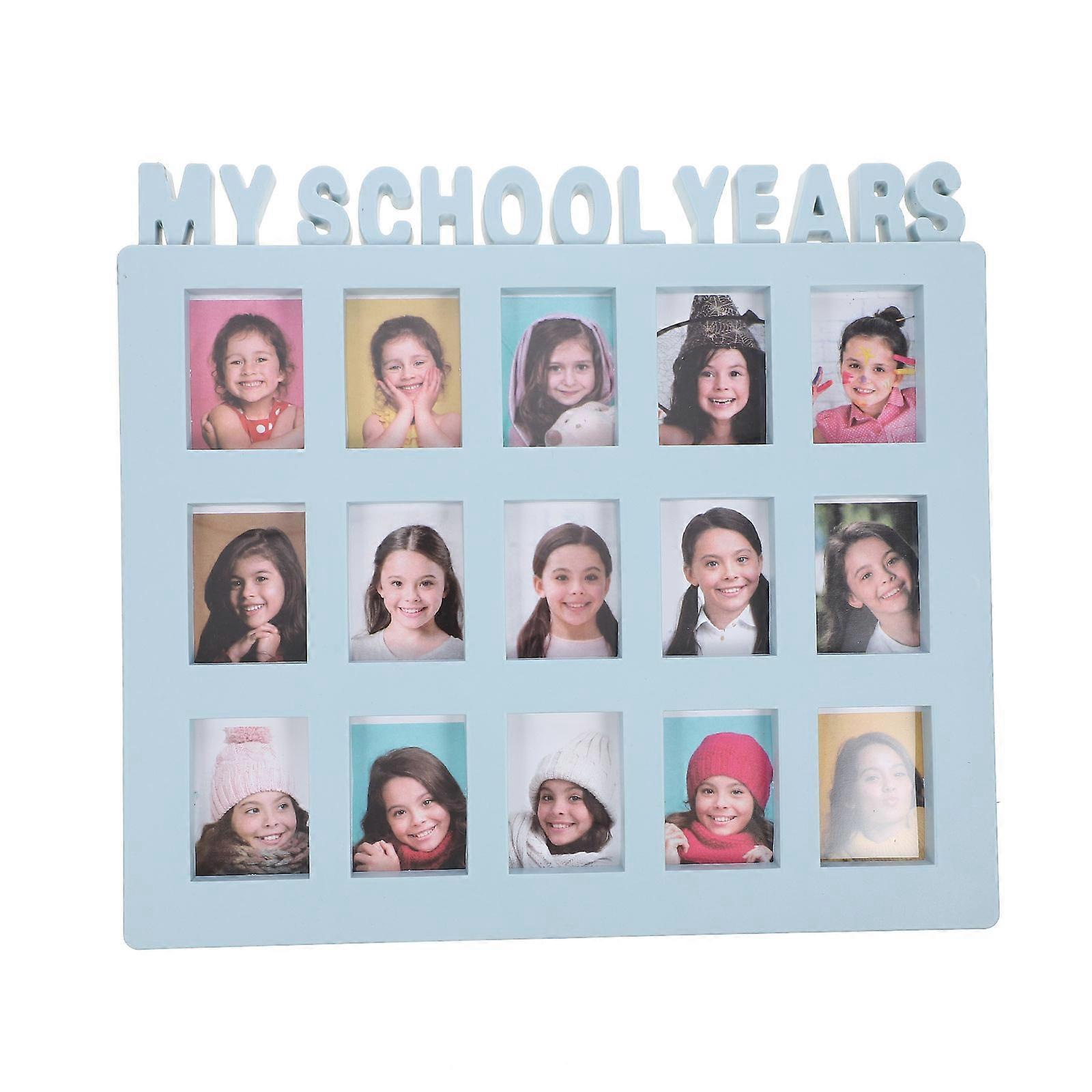 Kids Picture Frame Grade School School Years Frame PVC Material 28x25cm Home Use 1Pack