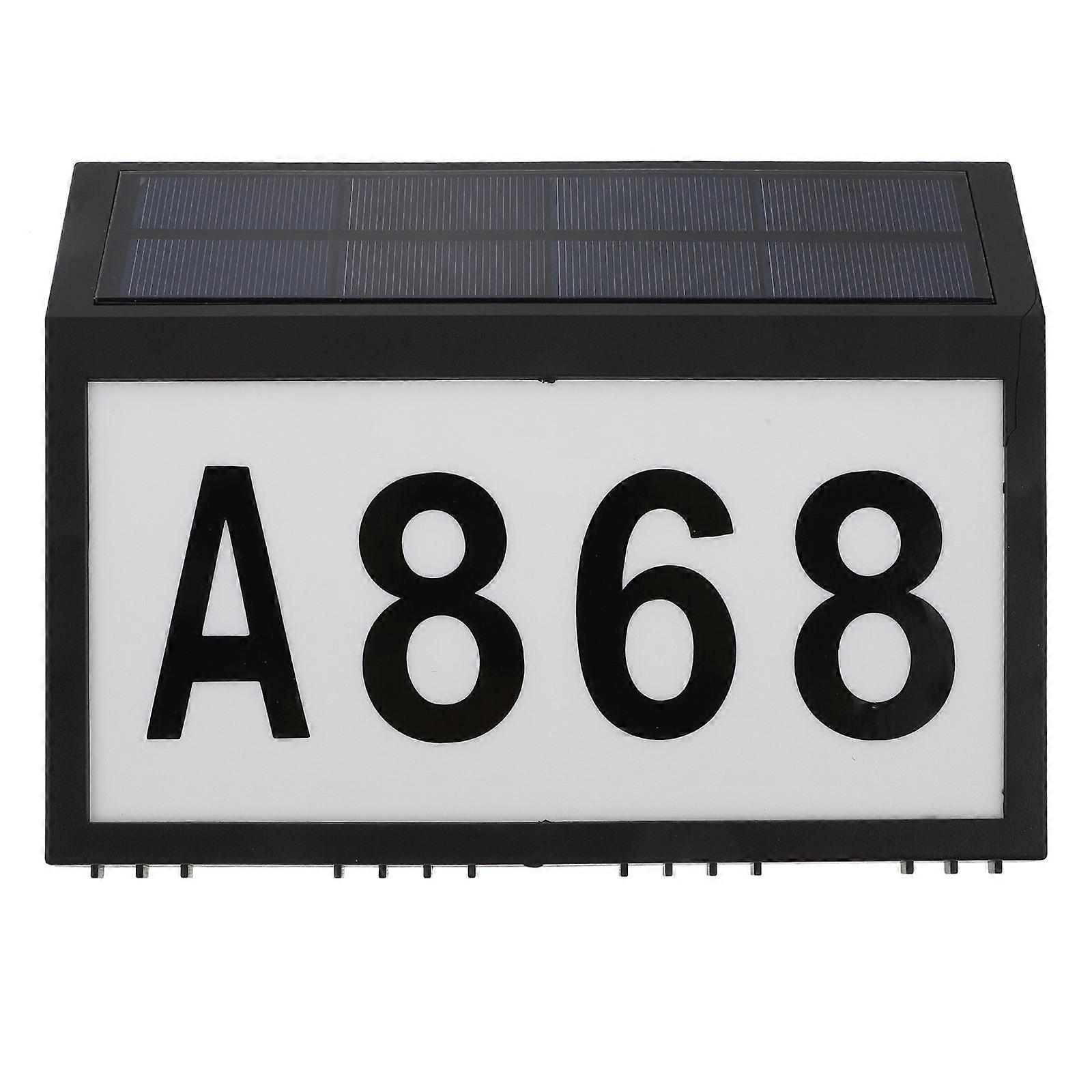 1pc Solar House Number Led Light Durable Solar Wall Lamp With Automatic Night Activation For Identification
