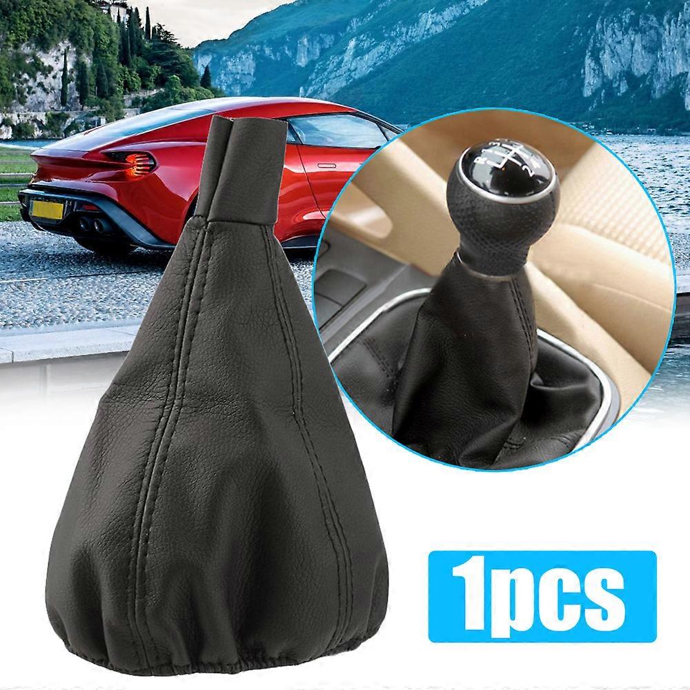 1Pcs Black Universal Car Auto Vehicle PU Leather Gear Shift Stick Gaiter Knob Boot Dustproof Cover Durable Car Accessories