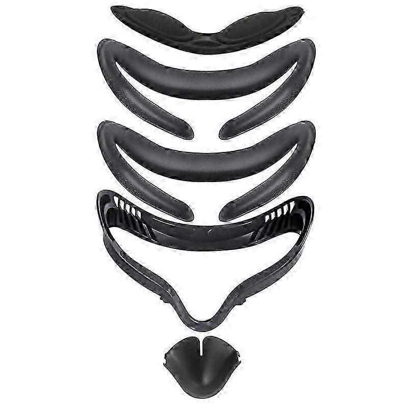 5 in 1 VR Face Cover Set for with Anti-Leakage Facial Interface Bracket, PU Replacement Face Cover