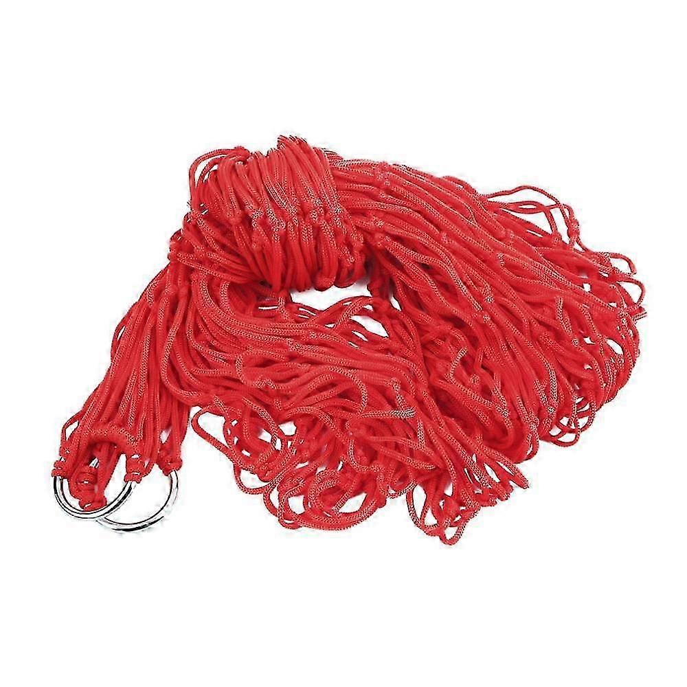 Outdoor Mesh Hammock Double Hammock Camping Single Simple Nylon Net Hammock Camping Swing-