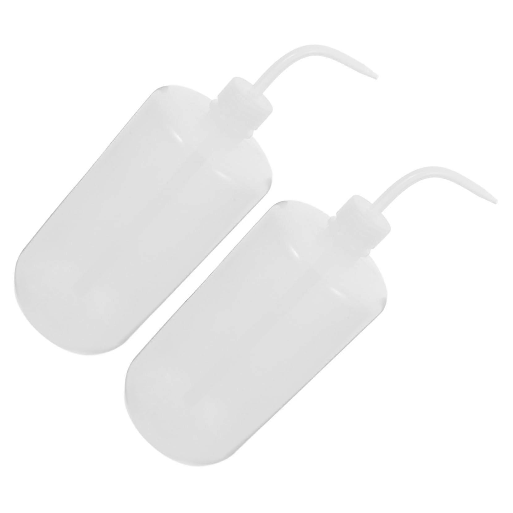2 pieces wash bottle squeeze bottle with narrow opening scale labels for laboratory cleaning plant watering durable Ref: 4008