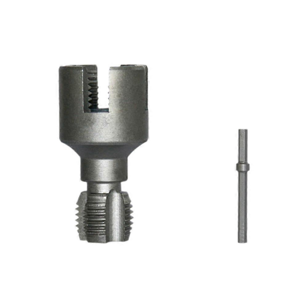 Pipe Thread Cutting Tools,1/2 (DN15) 3/4 (DN20) Pipe Sizes Rethreading Tools for Integrated Internal External Pipe Electric Drill Compatible PVC Pipe