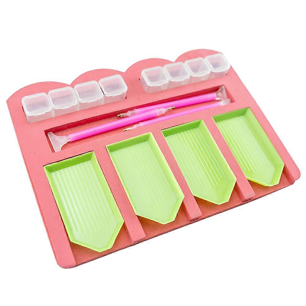 Craft Tray Drill Painting Art Tray Organizer Multi-boat Design for DIY Adults 25X18X2CM 10Pcs