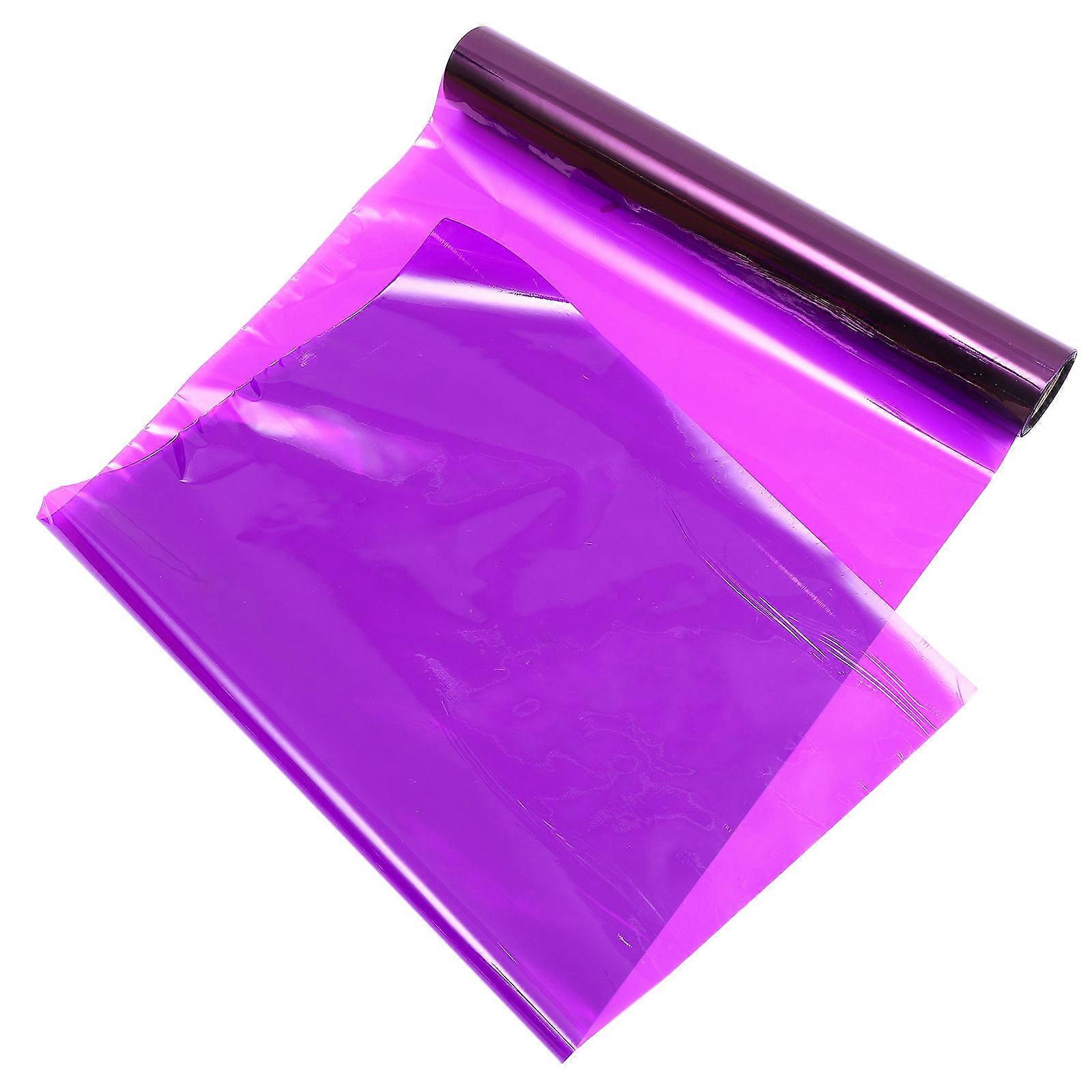 Purple Cellophane Wrap Roll for Floral Bouquets, Gift Wrapping, Crafts & Parcel Packaging OPP Material, Multi Use Transparent Wrapping Film for All