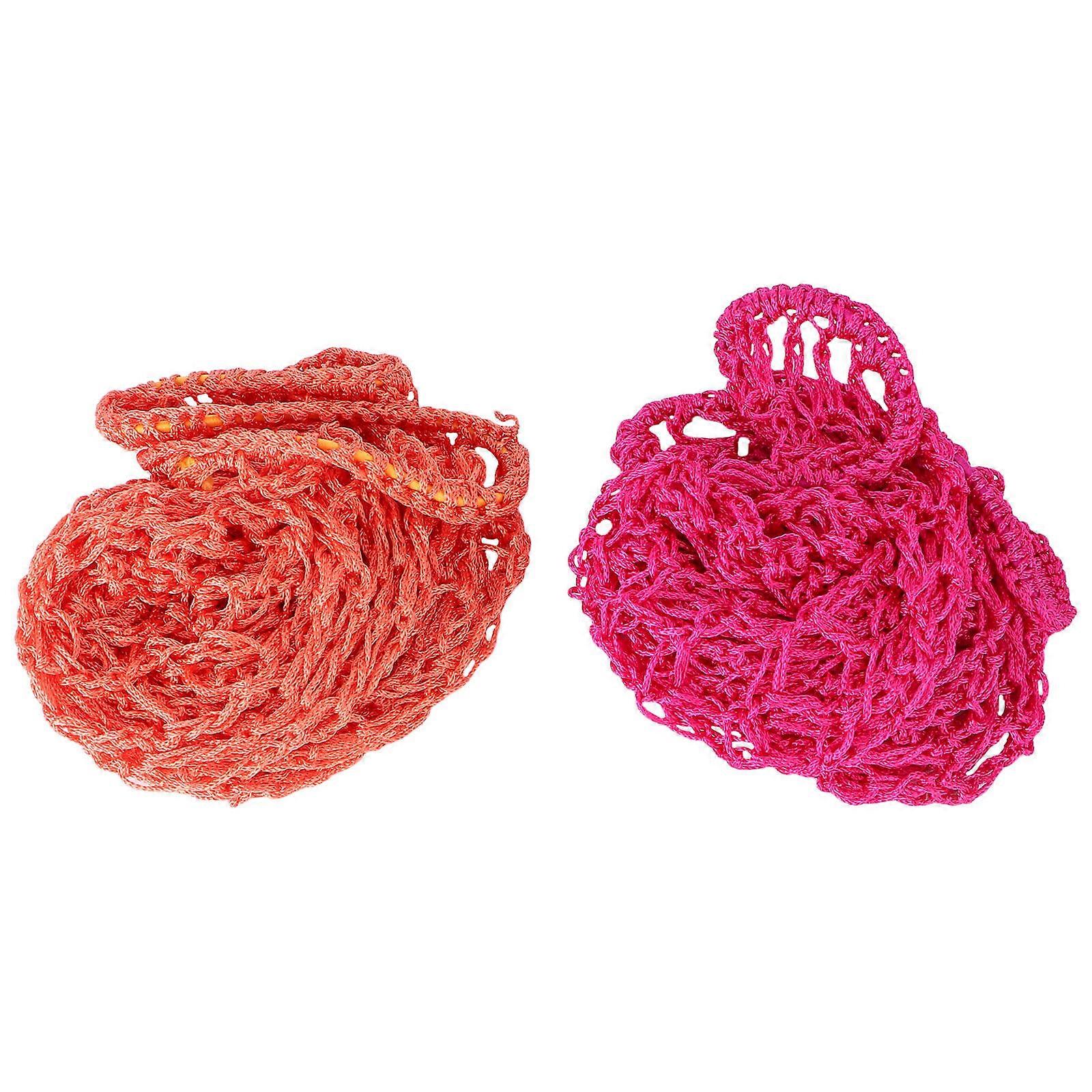 Sleep Hair Cap Handcraft Crochet Net Hat Long Sleeping Hat for Night Use Polyester 2Pcs