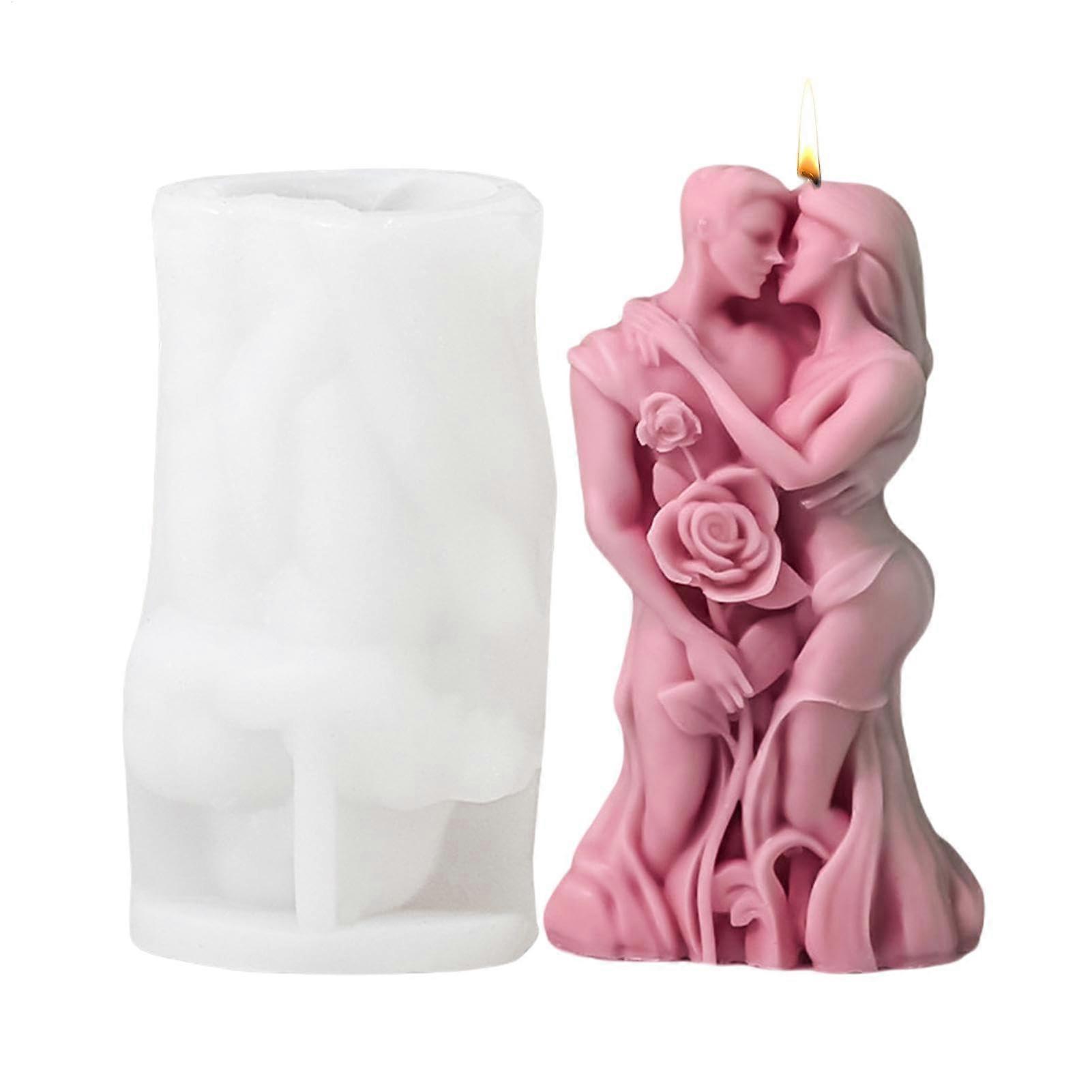 Candle Mould Silicone Mould for 3D Body Candle Casting, Hugging Style, Soap Making Craft Ornaments, Durable Material